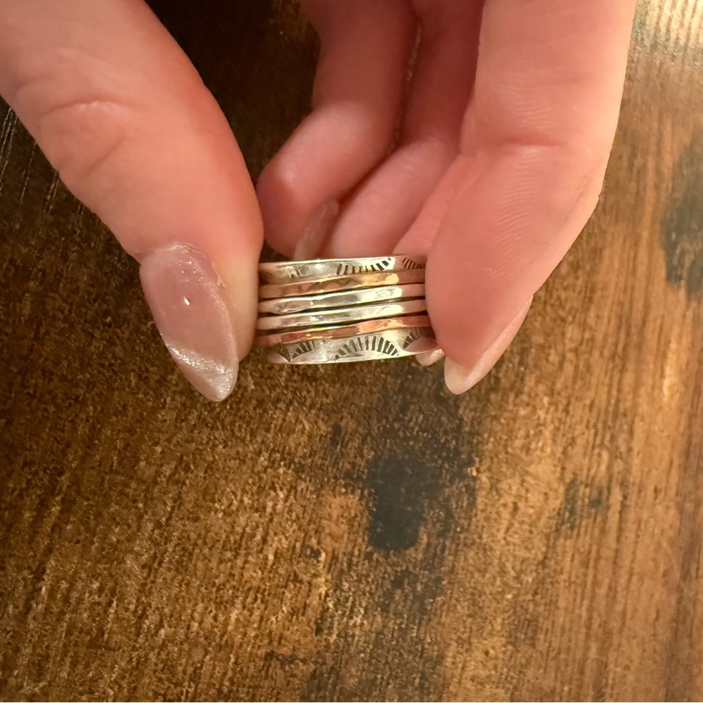 Silver Stacked Ring Set - Picture 3 of 3